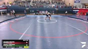 132 lbs Quarterfinal - Kenna Checkon, Plano West (Girls) vs Juliana Molina, Richardson (Girls)