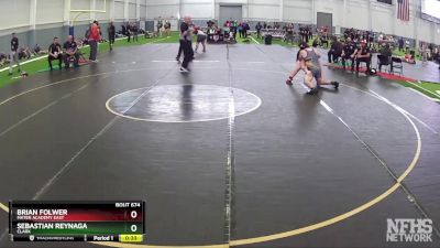 215 lbs Cons. Round 1 - Brian Folwer, Mater Academy East vs Sebastian Reynaga, Clark