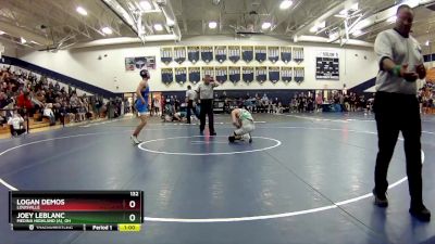 132 lbs Cons. Round 3 - Joey LeBlanc, Medina Highland (A), OH vs Logan Demos, Louisville