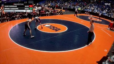 144 lbs Semis & 1st Wrestleback (8 Team) - Bruno Cassioppi, Rockton (Hononegah) vs Elias Gonzalez, Joliet (Catholic Academy)