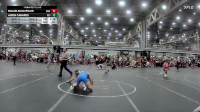 120 lbs Round 6 (8 Team) - Aiden Cabares, New England Gold vs Nolan Adolphson, 84 Athletes