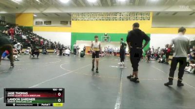 80 lbs Round 2 - Landon Gardner, Genesis Wrestling Club vs Jase Thomas, Dodge County Youth Wrestling