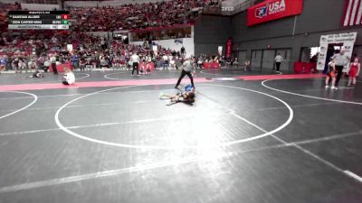 75 lbs Quarterfinal - Zion Carter-King, Brown Deer Jr Falcons Wrestling Club vs Oakstan Allbee, Lancaster Wrestling Club