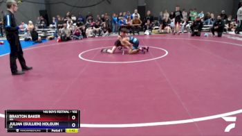 102 lbs Semifinal - Braxton Baker, WA vs Julian (Gullien) Holguin, CA