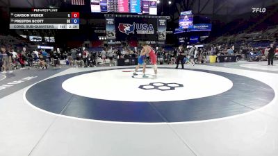 157 lbs Cons. Sub-quarters - Carson Weber, IL vs Preston Scott, OK