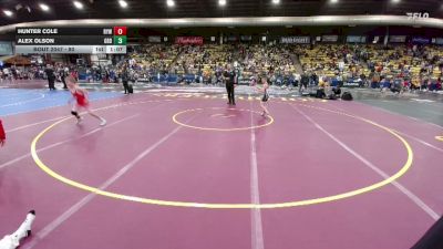 80 lbs Quarterfinal - Alex Olson, Garretson Blue Dragons vs Hunter Cole, Redfield Youth Wrestling