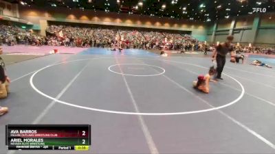 37-42 lbs Round 1 - Ariel Morales, Nevada Elite Wrestling vs Ava Barros, Fallon Outlaws Wrestling Club