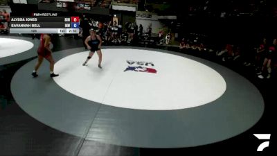 125 lbs Alyssa Jones, SDIKWA - San Diego-Imperial Kids Wrestling Association vs Savannah Bell, IEWA - Inland Empire Wrestling Association