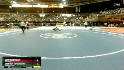 126 lbs Cons. Round 1 - Stephen Dougherty, Gonzaga Prep vs Conner Brown, Sandpoint