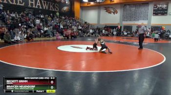 B-9 lbs Quarterfinal - Beckett Grimm, Wrath vs Braycen Neuendorf, Waverly Area Wrestling Club