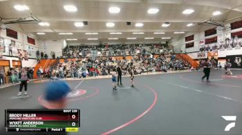 70 lbs Quarterfinal - Brody Miller, Worland Wrestling Club vs Wyatt Anderson, North Big Horn Rams