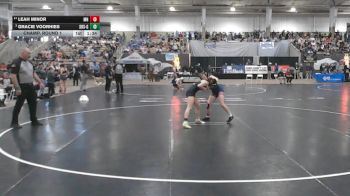 Girls 114 lbs Champ. Round 1 - Gracie Voorhies, Seymour High School Girls vs Leah Minor, Montgomery Central High School Girls