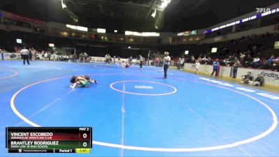 63 lbs Semifinal - Brantley Rodriguez, Show Low Jr High School vs Vincent Escobedo, Grindhouse Wrestling Club