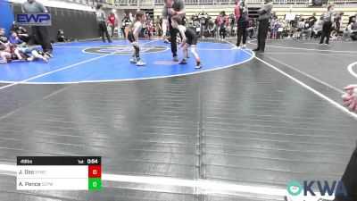 49 lbs Final - Jensen Oss, Saints Youth Wrestling Club vs Angelo Ponce, South Central Punisher Wrestling Club