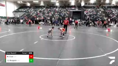 64 lbs Cons. Round 2 - Elijah Burgoon, Unattached vs Martin Cruz, Norfolk Jr Wrestling