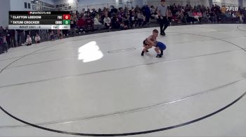 6 lbs Quarterfinal - Clayton Leedom, Fremont Wrestling Club vs Tatum Crocker, Kearney MatCats Wrestling Club