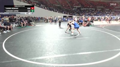6A Boys 215 lbs Quarterfinal - Lusiano Lopez, Lake Oswego Boys vs Zadek Bowlby, Newberg Boys