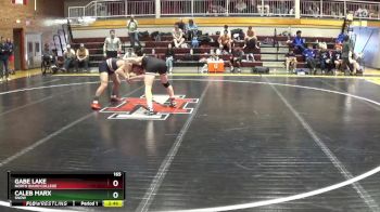165 lbs 1st Place Match - Caleb Marx, Snow vs Gabe Lake, North Idaho College