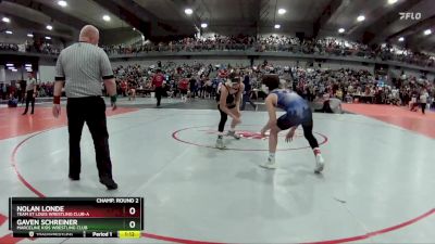 110 lbs Champ. Round 2 - Gaven Schreiner, Marceline Kids Wrestling Club vs Nolan Londe, Team St Louis Wrestling Club-A