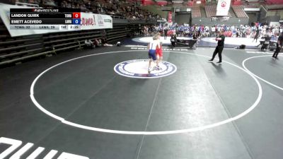 120 lbs Landon Quirk, TCWA - Tri-Counties Wrestling Association vs Emett Acevedo, LAWA - Los Angles Wrestling Association