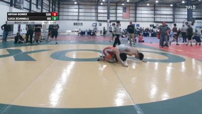 132 lbs 3rd Place Match - Luca Schinelli, Grizzly Wrestling Club vs Bryan Gomez, Red Lion Wrestling Club