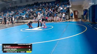 132 lbs 2nd Wrestleback (8 Team) - Addison Wilson, Oak Grove High School vs EJ Scott, North Pontotoc High School