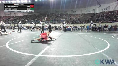 86 lbs Quarterfinal - Rylan Sandoval, Cowboy Wrestling Club vs Chance Baker, Morris Wrestling Association