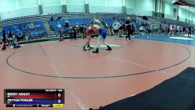 106 lbs Cons. Semi - Brody Ashley, MI vs Peyton Fowler, KY