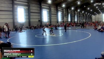 82 lbs Semis - R1 Wb - Brooklyn Swisher, Mayhem WC Black vs Brindley Mazzulla, Queens Of The Corn Red