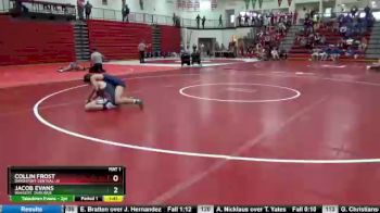 132 lbs Champ. Round 1 - Collin Frost, Davenport Central-JV vs Jacob Evans, Wahlert, Dubuque