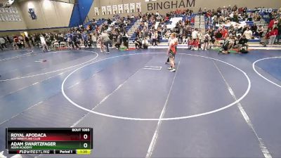 160 lbs Quarterfinal - Adam Swartzfager, Agon Academy vs Royal Apodaca, Roy Wrestling Club