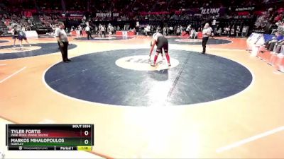 3A 285 lbs Cons. Round 3 - Tyler Fortis, Park Ridge (Maine South) vs Markos Mihalopoulos, Huntley