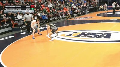 1A 113 lbs 5th Place Match - Boston Morford, Aledo (Mercer County) vs Brandon Gaither, Stanford (Olympia)
