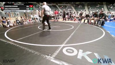 40 lbs Rr Rnd 1 - Cashton Sorum, Oklahoma Strong-Blue 9U vs Arlo Fitzsimmons, Team Tulsa RED