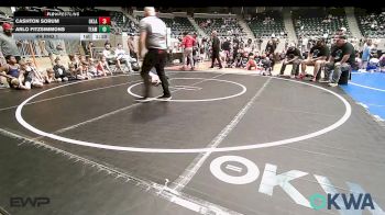 40 lbs Rr Rnd 1 - Cashton Sorum, Oklahoma Strong-Blue 9U vs Arlo Fitzsimmons, Team Tulsa RED