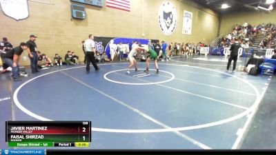 138 lbs Cons. Round 1 - Javier Martinez, Pioneer Valley vs Faisal Shirzad, Hoover