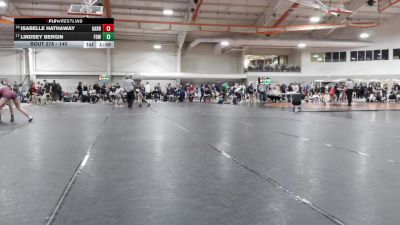 140 lbs Champ. Round 2 - Lindsey Bergin, Fowlerville (Girls) vs Isabelle Hathaway, Garrett