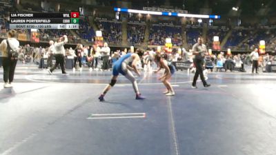 130 lbs Consy 5 - Lia Fischer, Wyalusing vs Lauren Porterfield, Connellsville