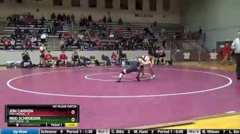 182 lbs Finals (2 Team) - Reid Schroeder, Southridge vs Jon Cannon, Pike Central
