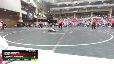 52 lbs Cons. Round 4 - Ryker Negrette, Maize WC vs Campbell Wiechman, Carroll