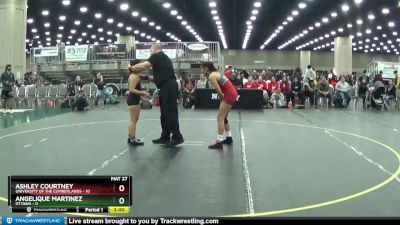 116 lbs Quarters & 1st Wb (16 Team) - Angelique Martinez, Ottawa vs Ashley Courtney, University Of The Cumberlands