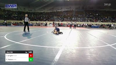 94 lbs Round Of 16 - Randen Wright, Rollers Academy Of Wrestling vs Tristan Peters, Claremore Wrestling Club