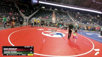 78 lbs Cons. Round 4 - Isaac Reynolds, Windy City Wrestlers vs Parker Hansen, Green River Grapplers Wrestling