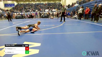 61 lbs Quarterfinal - Dakota Hobson, Noble Takedown Club vs Jakson Jones, Norman Grappling Club