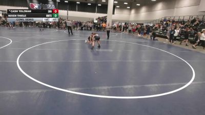 98 lbs Cons. Semis - Cash Tolzman, Summit Wrestling Academy vs Nixen Thiele, MTC - MANTANONA TRAINING CENTER
