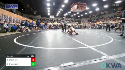 88 lbs Quarterfinal - Daeton Brown, Shelton Wrestling Academy vs Kinsler Branning, F-5 Grappling