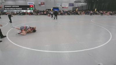 110 lbs Cons. Sub-quarters - Kennedy Jeppson vs Olivia-Grace Porras, Arete Wrestling Academy