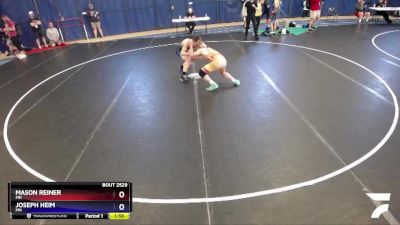 157 lbs Cons. Round 5 - Mason Reiner, MN vs Joseph Heim, MN