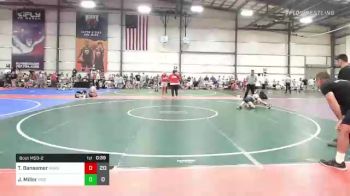 70 lbs Rr Rnd 2 - Tommy Bansemer, Iron Horse White vs Joey Miller, Ride Out Wrestling Club Blue