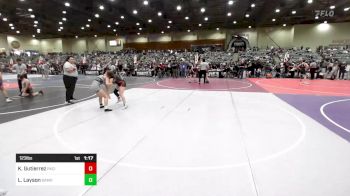 123 lbs Quarterfinal - Kylie Gutierrez, Pacific Edge Wrestling vs Lyla Shailynn Layson, Damonte Mustangs WC